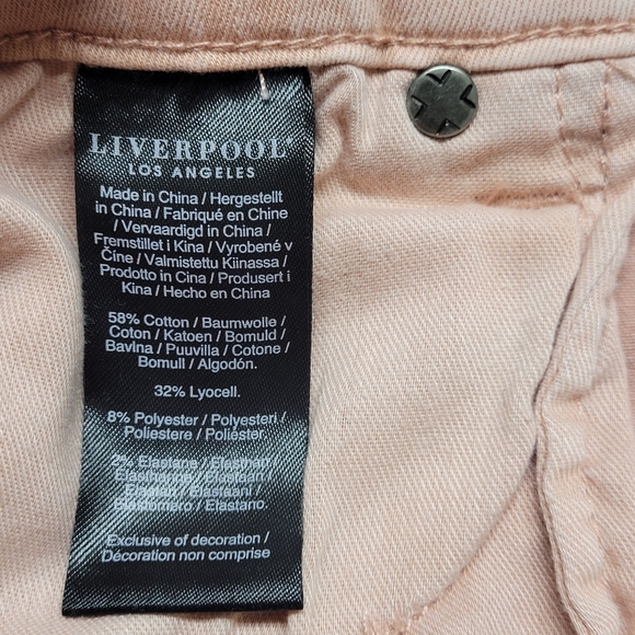 Liverpool Abby Ankle Skinny  Cut Fray Hem Rose Blush Size 28/6 - Picture 11 of 13